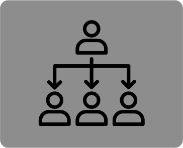 Organisationsstruktur mit Personen